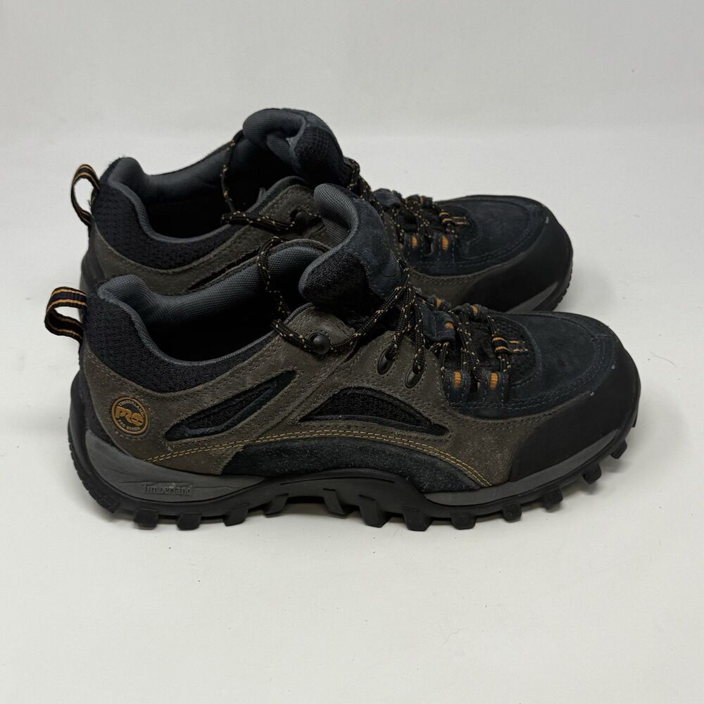 Timberland Pro Mudsill Steel Toe Work Shoes Mens 7.5 Blue Gray Suede Lace Up